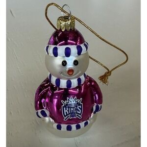 Sacramento Kings Basketball NBA Winter Snowman Ornament